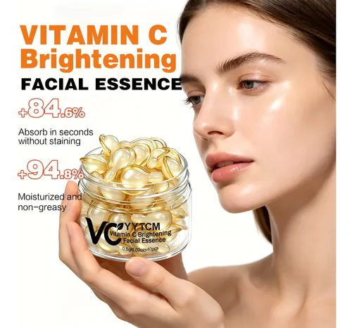Yytcm Sérum Facial Vitamina C 0.5g X 40 Cápsulas Todo Tipo De Piel Día/noche