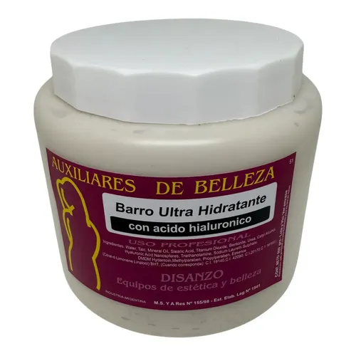 Barro Ultra Hidratante con Acido Hialuronico (facial y corporal) 900 grs blanquea suaviza y estira la piel auxiliares de belleza