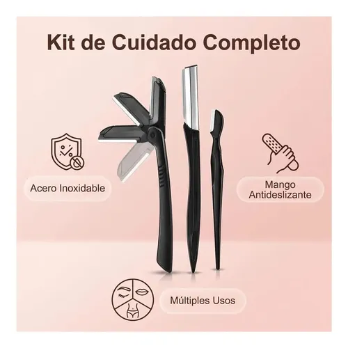 Kit Tijeras Cejas 15en1 Recortadora Pinzas Cepillo