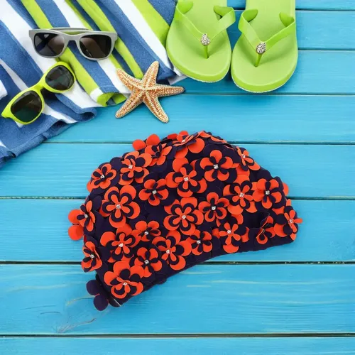 Gorro De Baño Impermeable De Alta Elasticidad Con Estampado
