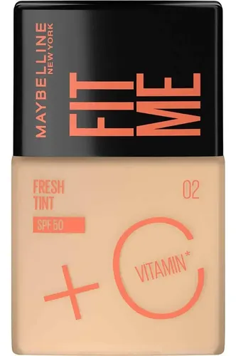 Base de maquillaje líquida Maybelline FIT ME FRESH TINT Fresh tint Base Líquida Fit Me Fresh Tint tono cor 02 – 30mL 30g