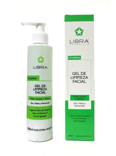 Gel Limpieza Facial Piel Mixta Zinc Hamamelis 200ml Libra