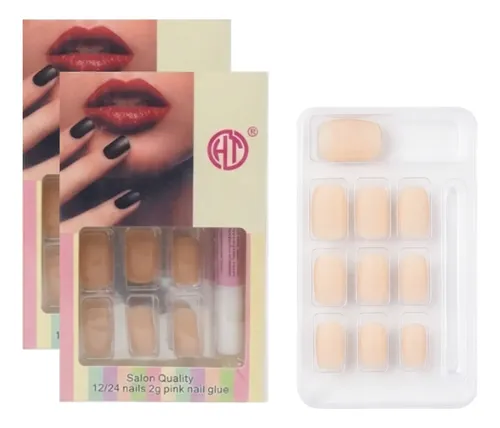 Uñas Postizas Pack X12 Cajas 24u Cada Una Sin Pegamento