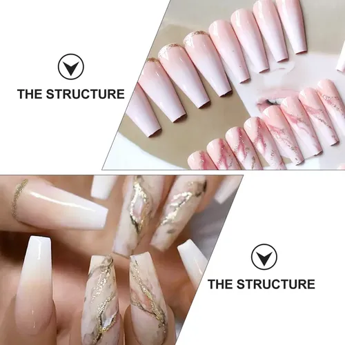 24 Uñas Postizas Decorativas Para Mujer