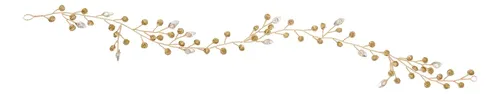 Gold Rhinestone Bridal Hair Vine Classic Simple Wedding
