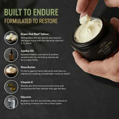 Crema Facial Anti-edad Con Sebo De Res Alimentado Con