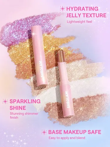 Sheglam Barra De Glaseado Crystal Jelly – Brillo Radiante Tono Del Maquillaje Aura Blitz