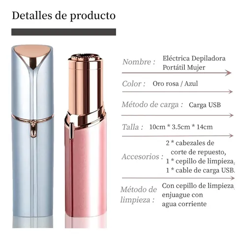 Depiladora Facial Mujer Electrico Usb Recargable, Depilador
