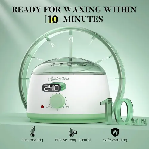 Kit Depilación Cera Verde Con 39 Accesorios Y Calefactor
