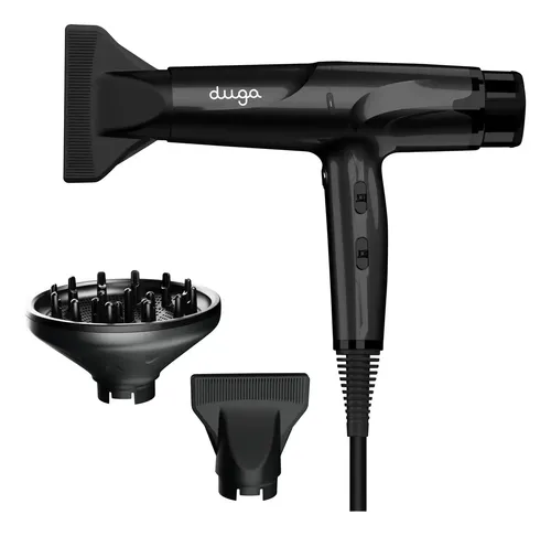 Secador de Pelo Profesional Duga D5 Iónico, 2200W, con Aire Frío y 3 Accesorios