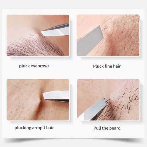 Pinza Profesional Acero Inoxidable Para Cejas Precisa