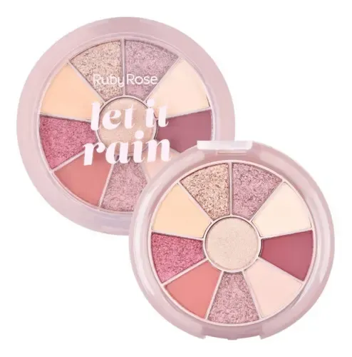 Paleta de Sombras Ruby Rose Let It Rain con Iluminador – 9 Tonos