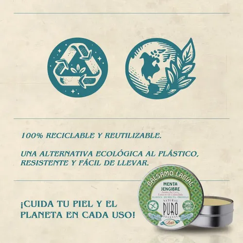 Bálsamo Labial Lata Jengibre Menta Boti-k Puro