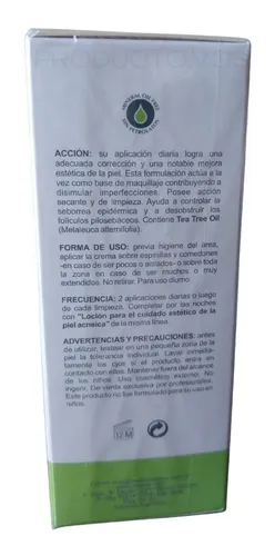 Crema Hidratante Con Color Tratamiento Acne Piel Grasa Exel