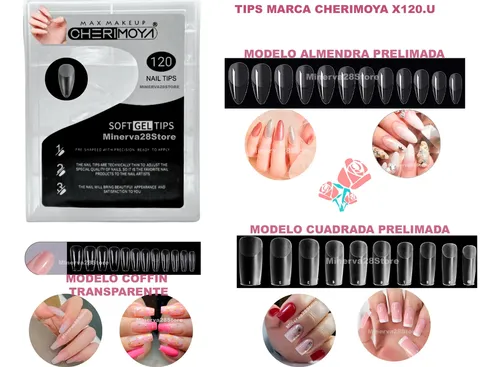 Kit Tips Soft Gel Cherimoya X120 Press Gel Liquido, Linterna