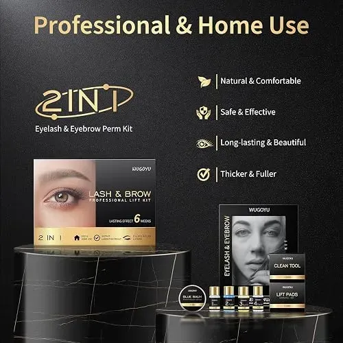 Kit Permanente Pestañas Y Cejas Wugoyu 2 En 1 Lash Lift Brow