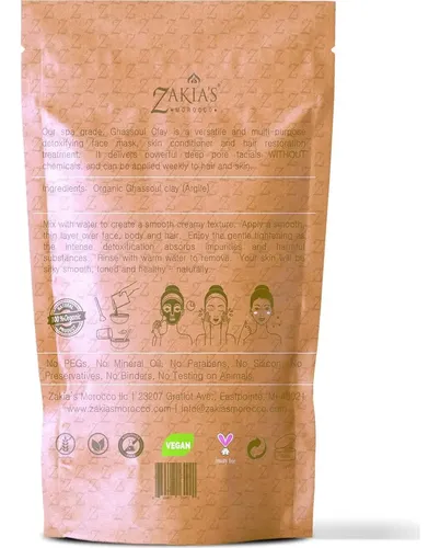 Mascarilla Facial De Arcilla Rhassoul Zakia 226.8 G