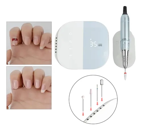 Lima Uñas Eléctrica Herramienta Manicura Y Pedicura Azul