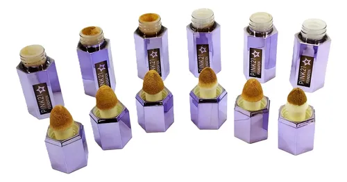 Set X 6 Base Foundation Efecto Matte Aplicador Star Pink 21