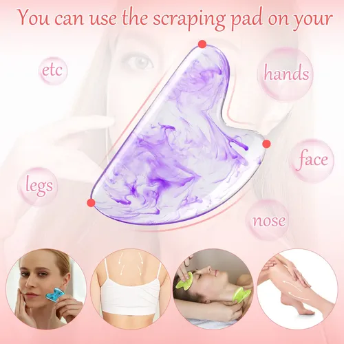 Gua Sha Facial Tool Sherr, Piedras De Masaje De Resina, 24 U