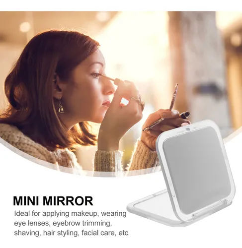 Espejo De Mano Plegable Para Mujer, Portátil, Para Exterior