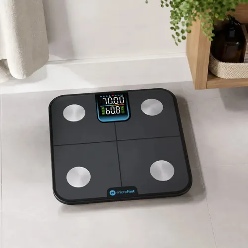 Balanza Baño Digital Personal Inteligente Masa Muscular 4 Electrodos Análisis Corporal Biompedancia App Bluetooth 180kg