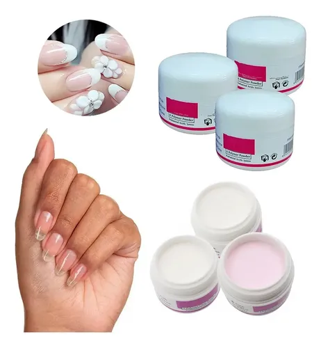 Kit Completo Uñas Acrilicas Polimero Liquido Acrilico Moldes