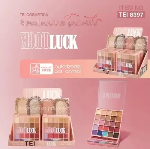 Paleta 25 Sombras Mixtas Luck You Luck Me Tei Eyeshadow Luck