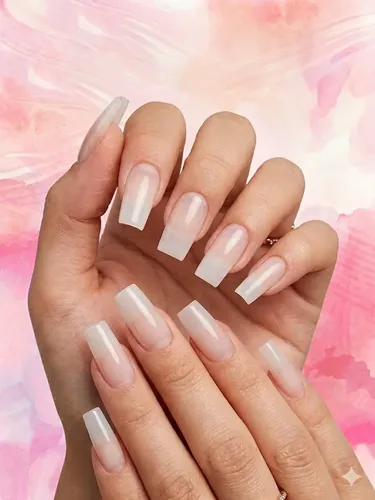 Soft Gel Tips Charm Limit Cuadradas Efecto Milk
