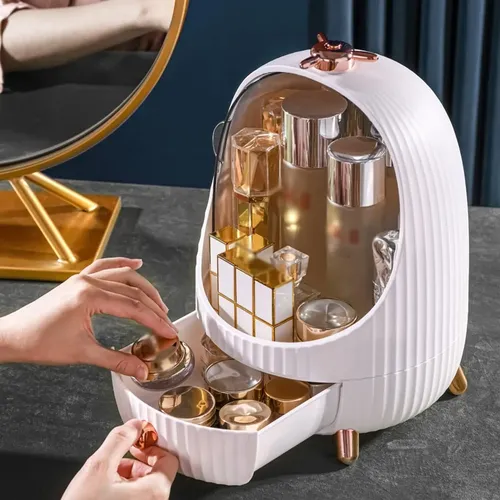 Organizador Porta Cosmeticos Maquillaje Make Up Capsula Luz