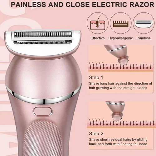 Afeitadora Eléctrica Para Mujer, Depiladora, Kit De Maquinil