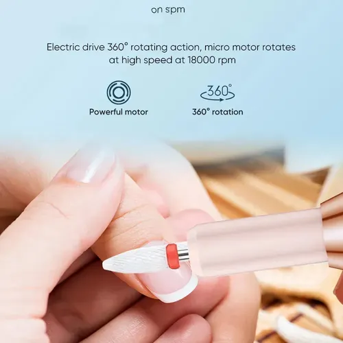 Pulidor Recargable Para Uñas Manos Y Pies Blanco