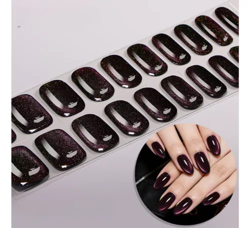 Veluna Tiras Gel Uñas Autoadhesivas Semicuradas Uv X20u