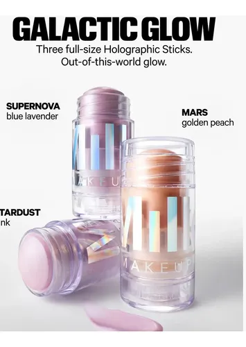 Iluminadores Faciales Galactic Glow Set Milk Makeup 3 Piezas