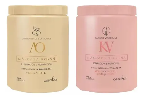 Combo Mascara De Argan Y Mascara De Keratina De Kilo Ossono