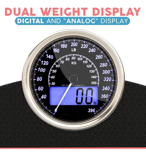 Báscula De Baño Analógica Y Digital Adamson Hybrid Scale Negro