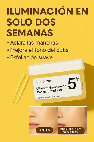 Numbuzin No.5+ Glutathione Vitamin Concentrated Toner Pads