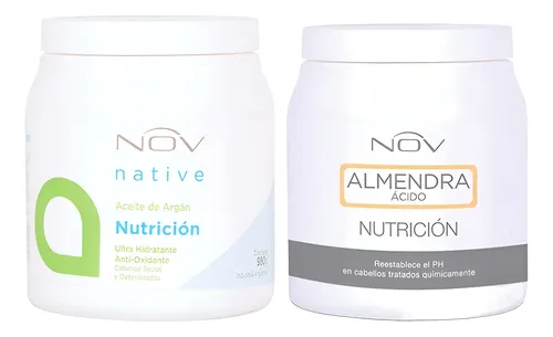 Kit Mascaras Capilares Nov Argan + Almendra Nutricion 980gr