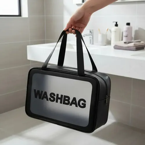 Neceser Viaje Maquillaje Portacosméticos Washbag Negro Grande 29x9xh20