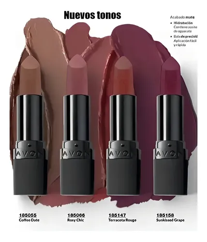 Lápiz Labial En Barra Ultra Matte Avon – Color Sunkissed Grape