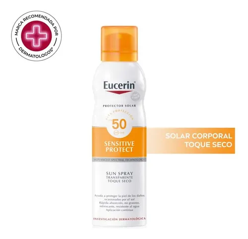 Eucerin Sun Protector Fps50 Spray Transparente Toque Seco
