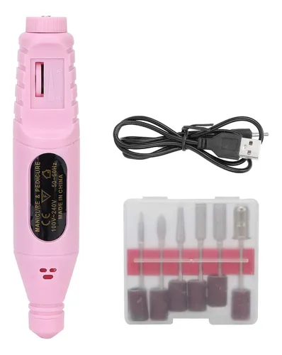 Set De Limas De Uñas Eléctricas Usb, Perforadora Portátil, 6