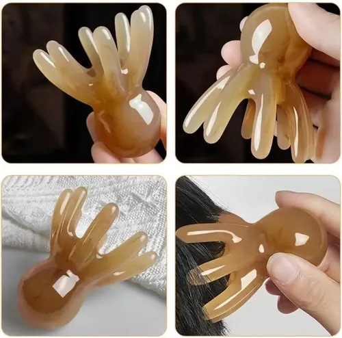 Peine Masajeador De Pulpo, Herramienta Gua Sha De Resina