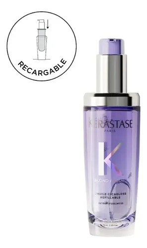 Aceite Capilar Kérastase L’Huile Cicagloss Blond Absolu Refillable, Para Cabello Rubio Dañado, 75 ml