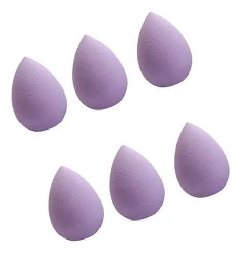 Set De 6 Esponjas Moradas Para Maquillaje Seco Y Húmedo, Min