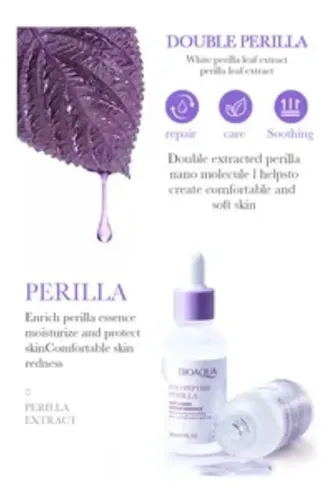 Serum Antiedad Ah Extracto De Perilla Regenerador By Bioaqua Momento de aplicación Día/Noche Tipo de piel Todo tipo de piel