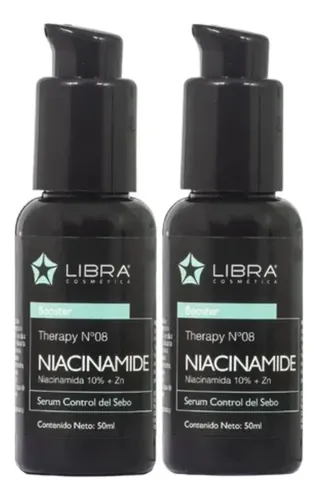 2 Booster Serum Niacinamida + Zinc 50gr. Libra Cosmetica Momento De Aplicación Día/noche Tipo De Piel Todo Tipo De Piel