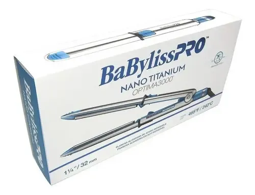 Plancha Pelo Babyliss Profesional Optima 3000 Alisado 465°f Color Celeste