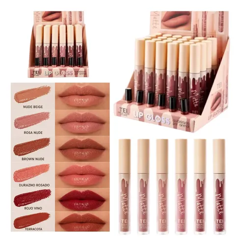 Labial Matte Watter Proof 24 Hs Tei Tonos Nude Lefemme