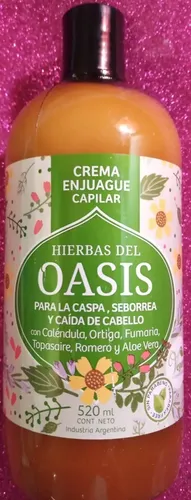 Acondicionador Crema Enjuague Caida Y Caspa Oasis 520 Ml
